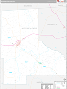 Jefferson Davis County, MS Digital Map Premium Style